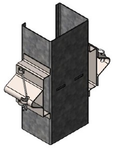 Set connection low trough for adjustable feet - Galvanized